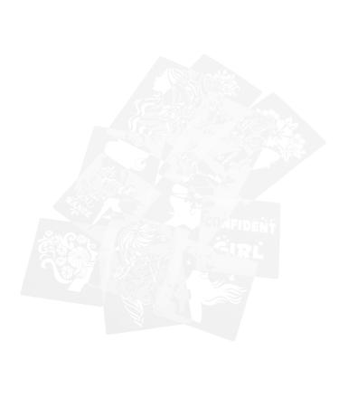 STOBOK 12pcs Women's Hollow Drawing Board Stencil Miss Aldult