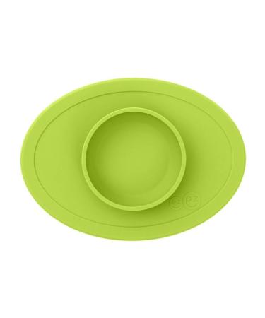ez pz Tiny Bowl (Lime) - 100% Silicone Suction Bowl with Built-in Placemat for First Foods + Baby Led Weaning - Fits on All Highchair Trays - 6 Months+