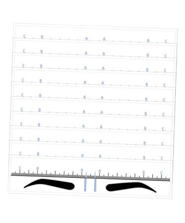 HAPINARY 50pcs Eyebrow Positioning Ruler Eyebrow Template Eyebrow Measuring Tool Eyebrow Stencil Eyebrow Drawing Tool Eyebrow Positioning Tool Eyebrow Shaping Template Eyebrow Drawing Ruler 18.00X3.80X0.10CM Blue