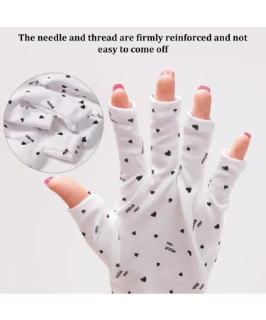Moisturizing Gloves UPF 50+ Manicure Gloves Anti Uv Shield Gloves for Gel Nail Lamp Nail Art Fingerless Glove for Manicure Dryer Long 11.5X40 Cm - Buy Online on SooperMarket.com