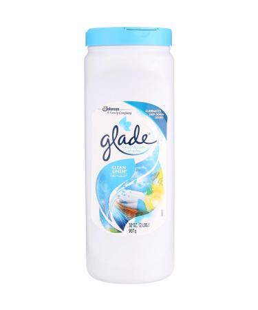 Glade Carpet & Room Deodorizer - Clean Linen, 32 Ounce (Pack of 2)