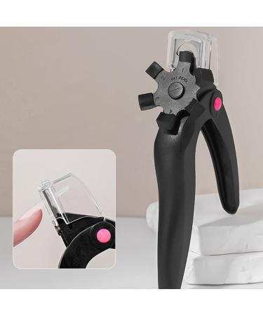 POFET False Nail Tip Professional Adjustable Artificial Nail Trimmer Nail Catcher Trimmer with Turntable for Different Nail Shapes Black - Buy Online on SooperMarket.com