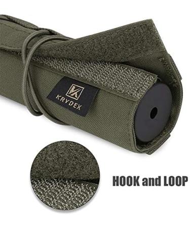 KRYDEX Tactical Airsoft Suppressor Cover 8.66 inch / 22cm in Ranger Green - Buy Online on SooperMarket.com