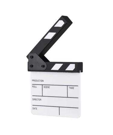 Andoer Compact Size Acrylic Clapboard Dry Erase TV Film Movie Director Cut Action Scene Clapper Board Slate