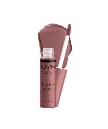 NYX PROFESSIONAL MAKEUP Butter Gloss Non-Sticky Lip Gloss - Cinnamon Roll (Dusty Nude Mauve) 42 Salty Coco 0.27 Fl Oz (Pack of 1)