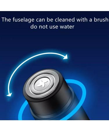 mini electric razor Mini Electric Shaver for Men Portable USB Rechargeable Razor Wet & Dry Use Rotary Electric Shaver for Travel Black - Buy Online on SooperMarket.com