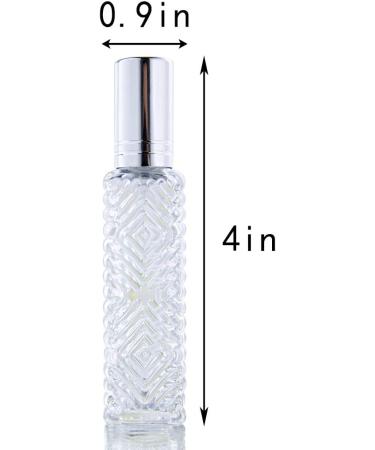 Yu Feng 12-Piece Taj Mahal Style Clear Glass Atomizer Spray Bottles - Refillable Perfume & Essential Oil Set with Funnel & Pipettes | International Shipping - Buy Online on SooperMarket.com