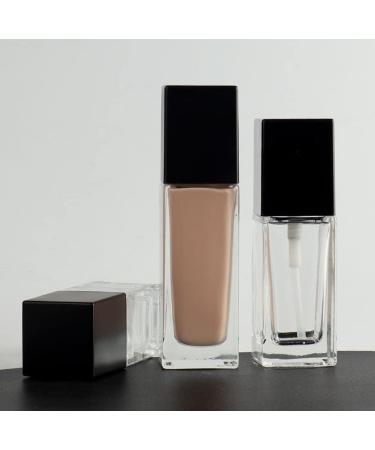 30 ml Transparent Glass Bottles with Black Lid - Premium Quality & International Shipping - Buy Online on SooperMarket.com