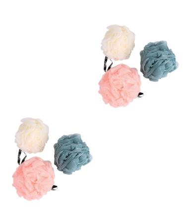 NOLITOY 6 Pcs Bathroom Sponge Bath Sponge Body Scrubber Sponge Body Sponge Natural Dish Sponge Bath Ball Filter Bath Balls for Men Natural Loofa Shower Pouf Mesh Bath Ball Bath Flower