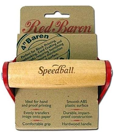 Speedball Red Baron Baren   Comfort Grip Handle and Smooth Plastic Surface - Red  4 Inches - Buy Online on SooperMarket.com