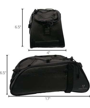 Vivacourse Waterproof Bike Rear Rack Pannier Bag | 8L Capacity Saddle Bag for Commuter & Trekking Bikes - Buy Online on SooperMarket.com