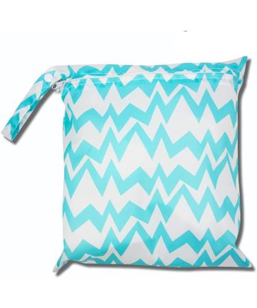 EGURS Wetbag | Waterproof Reusable Diaper Bag - Blue & White Stripes (30x28cm) - Eco-Friendly Travel Solution - Buy Online on SooperMarket.com