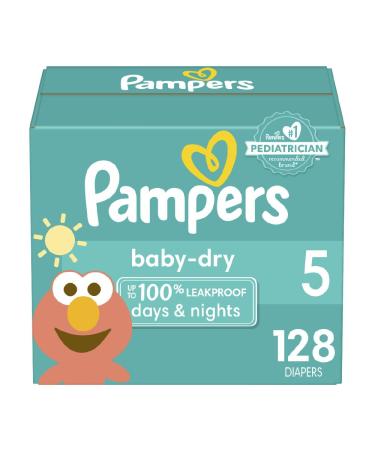 Pampers Baby Dry Diapers - Size 5 128 Count Absorbent Disposable Diapers 5 128
