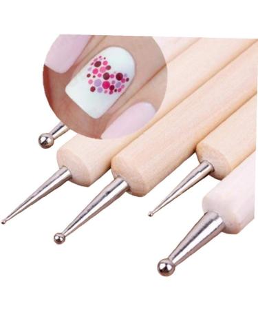 PiniceCore 5pcs 2 Way Wooden Dotting Pen Set - Marbleizing & Nail Art Tools Kit for Perfect Designs | International Shipping Available - Buy Online on SooperMarket.com