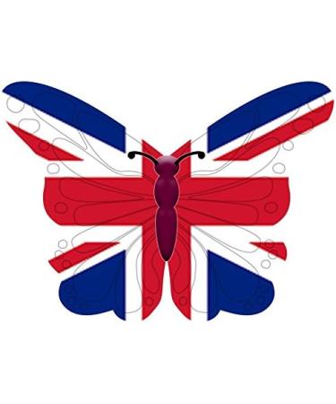 24 Edible Pre-Cut Wafer Butterfly Cake Toppers: Union Jack - Buy Online on SooperMarket.com