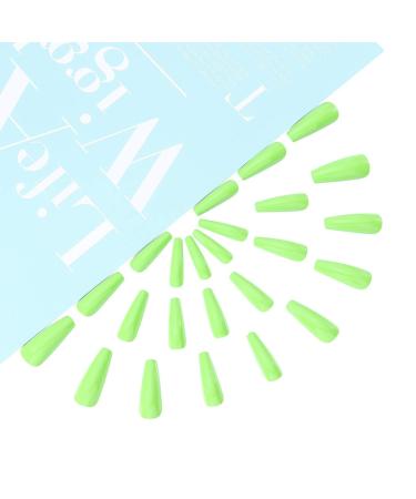 Brishow Light Green Artificial Long False Acrylic Nails - 24pcs Full Cover Press-On Nails for Women & Girls - Buy Online on SooperMarket.com