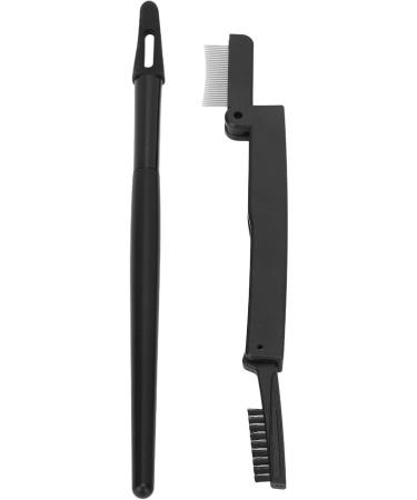 Verdant Touch Folding Eyelash Comb Silicone Eyeliner with Folding Eyelash Comb Black Ergonomic Handle Makeup Tool - Buy Online on SooperMarket.com