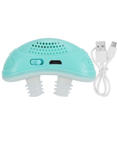 Anti Snoring New Portable Electric Intelligent Stop Snoring Device Nasal Congestion Respirator Health Care Products Unisex(Green)