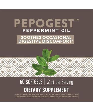 Nature's Way Pepogest Peppermint Oil 0.2 mg - 60 Softgels for Digestive Support - Buy Online on SooperMarket.com