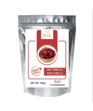 OMC Dried Whole Red Chilli (100gm) Lal Mirch | Whole Chilli |