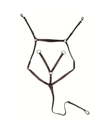 HKM breastplate with martingale fittings color silver brown L