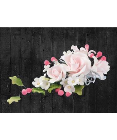 Buy Cake Company Sugar Flower Bouquet - 1 Pink Rose & Medium 40mm Assorted Roses - Ideal for Cake Decorating | International Shipping - Buy Online on SooperMarket.com