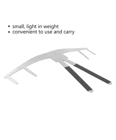 Buy Stainless Steel Eyebrow Ruler - 3 Point Positioning Measurement Tool for Perfect Eyebrows | International Shipping Available - Buy Online on SooperMarket.com