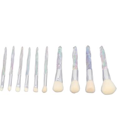 Powder Brush 10 Pieces Ergonomic Professional Makeup Brush Set Soft Skin-Friendly for Party and Daily Life - Buy Online on SooperMarket.com