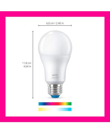 WiZ Connected Color 60W A19 Smart WiFi Light Bulb - 16 Million Colors - Alexa & Google Home Compatible - No Hub Needed - 1 Pack - Buy Online on SooperMarket.com