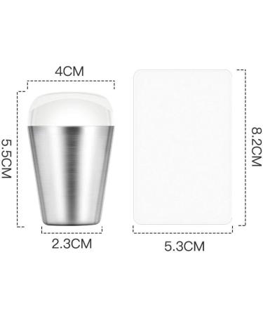 Nail Stamper DIY Nail Art Stamping Tool Nail Stamper Scraper Soft Silicone Clear Stamper Handle Shining Silicone Stamper for Stamped Nail Art(1#) - Buy Online on SooperMarket.com