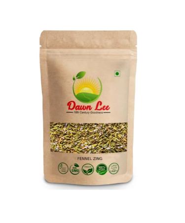 Dawn Lee Mouth Freshener Fennel Zing Roasted and Lemon Flavored Freshens Breath Enhance Nutrition Absorption Promotes Oral Health Healthy After Meals- 100 Gram