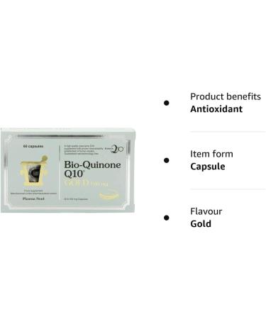 Pharma Nord Bio-Quinone Active Q10 Gold 60 Capsules - Powerful Coenzyme Q10 Supplement for Optimal Health and Vitality - Buy Online on SooperMarket.com