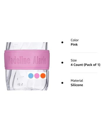 Custom Baby Bottle Labels for Daycare Pink Blue or Orange 4 Pack Sippy Cup Labels Personalized Bands - Buy Online on SooperMarket.com