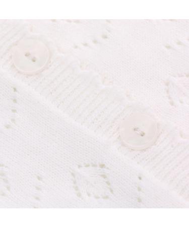 Famuka Baby Cardigan Jacket | Soft Knitted Sweater 9 Months White - Buy Online on SooperMarket.com