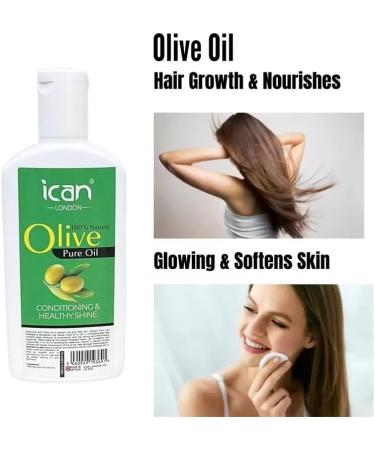 ican London Natural Olive Oil For Hair & skin 100ml - Buy Online on SooperMarket.com
