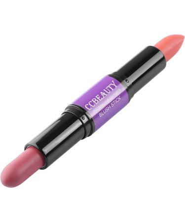 CCbeauty Dual-Ended Cream Blush Stick Blusher - Peach/Mauve Shade | Cheek & Lip Tint 2-in-1 Face Blushing Duo Stick for Smooth Matte & Dewy Finish - Lightweight & Buildable Color | 1 Pack - Buy Online on SooperMarket.com