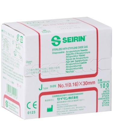 Seirin J Type Acupuncture Needle 0.16 x 30 mm Red by J-Type