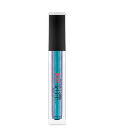 Maybelline New York Lip Studio Electric Shine Prismatic Lip Gloss Makeup  Electric Blue  0.17 fl. oz. Electric Blue 0.17 Fl Oz (Pack of 1)
