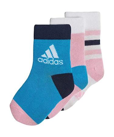 adidas Unisex Kids Lk Ankle S 3pp Socks 2.5-5 White / Rosaut / Ciasho