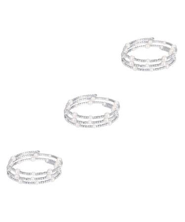 TENDYCOCO 2pcs Stretchy Bracelets Bangle Bracelets for Women Bracelet for Women Womens Bracelets Women Bracelets Jewelry Bracelets Stretch Bracelets for Women Crystals Bracelet Miss Diamond mediumx3pcs Silverx3pcs