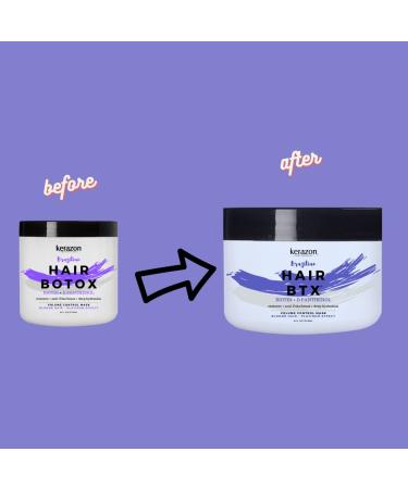 KERAZON Blonde Brazilian Hair Botox Treatment Purple Mask - Platinum & Silver Effect for Smoothing, Hydration, Anti-Brass, Volume & Frizz Control - Buy Online on SooperMarket.com