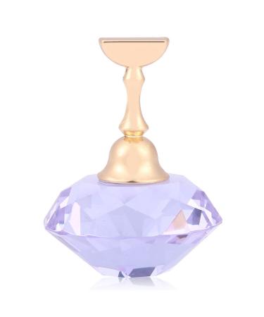 ANGGREK Nail Tips Stand Holders 3 Colors Nail Tip Practice Stand Base Alloy Oval Holder Crystal Nail Art Display Tools (PURPLE)