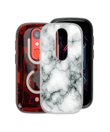 KJYFOANI Phone Case for Unihertz Jelly Star (3.00") Shockproof Bumper Soft Cover Shell Ultra-Slim Stylish X Anti-Yellowing Protection Case for Unihertz Jelly Star for Women/Girl - Marble