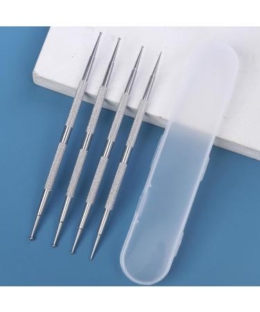 4pcs Nail Art Paint Dot Tool Set Dotting Painting Pen Polish Carving Tackle Manicure Drawing Kit for Salon Home Nail Art Professional Enthusiast(Silver Size:12.5cm) - Buy Online on SooperMarket.com