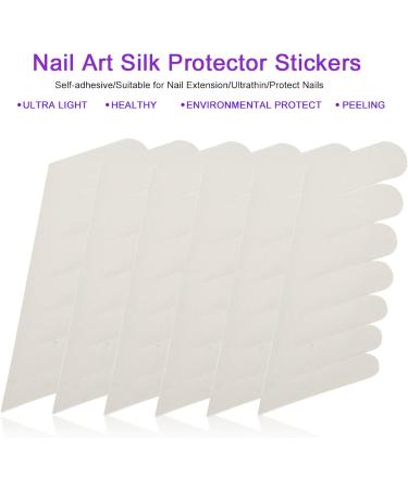 Nail Protector Sticker Wrap Cover 6Pcs - Clear Adhesive Silk Nail Wraps for Nail Protection - Buy Online on SooperMarket.com