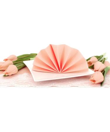 50 APARTina Peach Airlaid Napkins - Premium Fabric-Like Disposable | 33x33 cm | Ideal for Events & Gatherings - Buy Online on SooperMarket.com