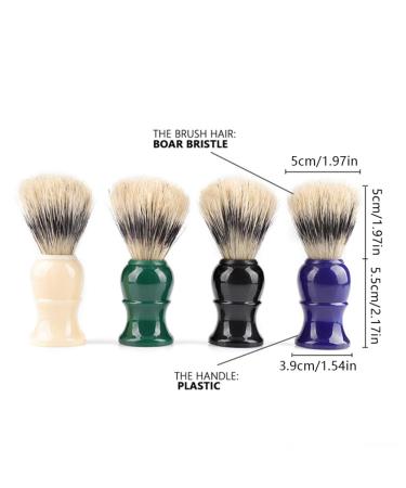 Premium Green Hair Shaving Brush | Bristle Safety Neck Sweep & Beard Grooming - International Shipping Available - Buy Online on SooperMarket.com