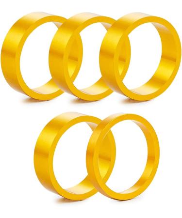 Baluoqi 1-1/8 Carbon Fiber Bicycle Headset Spacer Kit - Titanium Bolt, Aluminum Alloy MTB Road Bike Stem Spacer Set - Yellow - Buy Online on SooperMarket.com