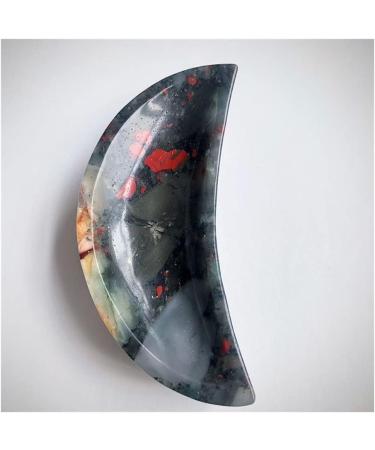 Balance Natural Blood Stone Crystal Bowl Carved Heart Rough Stone Ashtray Gemstone Moon Dish Home Decor Lucky Stone Raw stones and minerals PEIQIYIN - Buy Online on SooperMarket.com