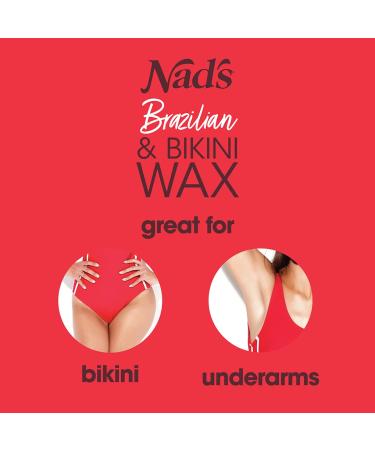 Nad's Brazilian & Bikini Wax Kit for Women - Coarse Hair Removal - At-Home Body Waxing with Hard Wax, Oil Wipes, and Spatula - Buy Online on SooperMarket.com
